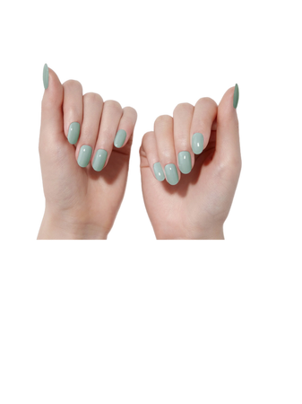 matcha green nails manicure