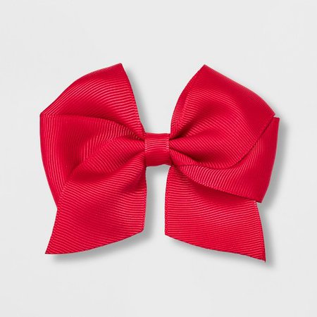 Girls' Solid Bow Clip - Cat & Jack™ Red : Target