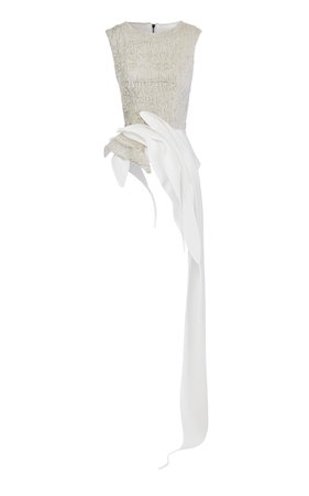 Maticevski, Mesh-paneled Stretch-crepe Dress