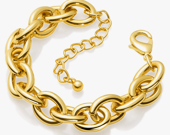 gold thick y2k bracelet