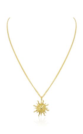 Sunburst 24k Gold-Plated Necklace By Laura Cantu Jewelry | Moda Operandi