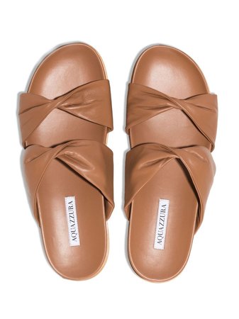 Aquazzura Twist Leather Sandals - Farfetch