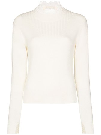 See by Chloé Lace trim jumper