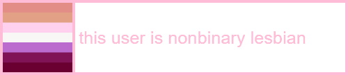 this user is nonbinary lesbian || sweetpeauserboxes.tumblr.com