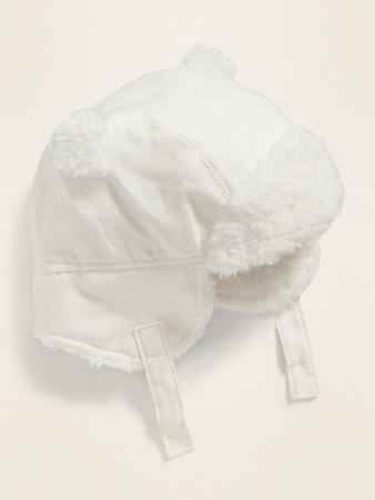 Faux-Suede Sherpa-Trim Trapper Hat for Baby | Old Navy
