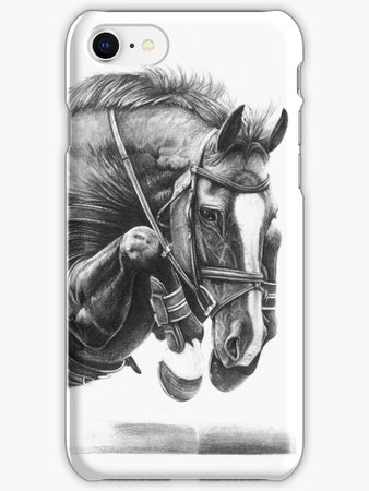 "Catching Air - Showjumping Horse" iPhone Case iPhone 8