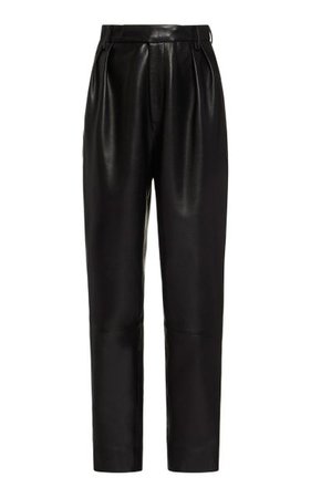 Magdeline Pleated Leather Pants By Khaite | Moda Operandi
