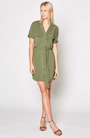 Jadallah Dress in Canopy Green | Joie