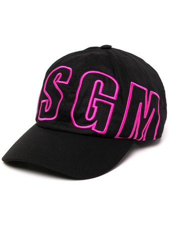 Shop MSGM logo-embroidered cap with Express Delivery - FARFETCH