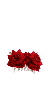 Red Rose hair clip