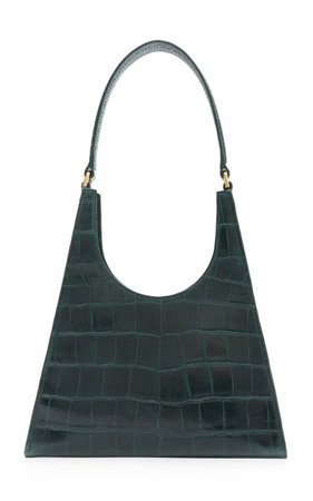 Rey Croc-Effect Leather Shoulder Bag By Staud | Moda Operandi