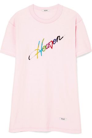 BLOUSE | Heaven embroidered cotton-jersey T-shirt | NET-A-PORTER.COM