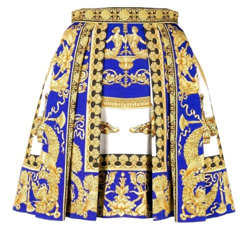 Blue, White and Gold Skirt