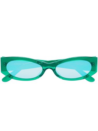Karen Wazen Ciara Oval Sunglasses - Farfetch