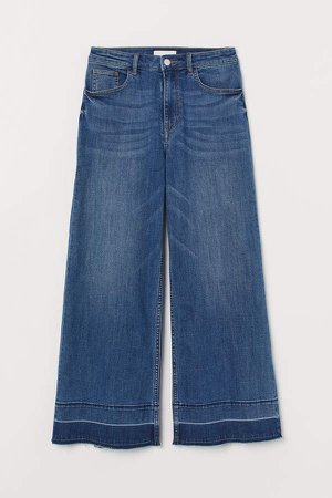 Cropped High Jeans - Blue
