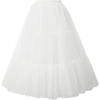 GRACE KARIN Maxi Underskirt Full Slip Petticoat Cream White