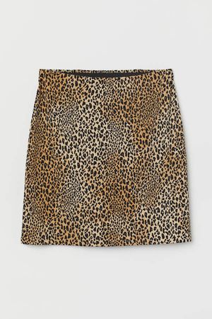 Short Jersey Skirt - Beige