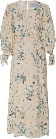 Smocked Floral Midi Dress