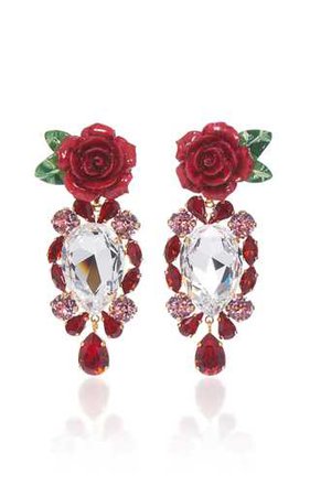 Red Crystal Earrings by Dolce & Gabbana | Moda Operandi