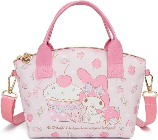 Amazon.com: Hello My melody Bag Anime kitty Tote bag kitty Satchel Bag Kuromibag With Cinnamorollwallet (melody) : Clothing, Shoes & Jewelry