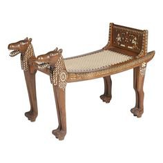 Egyptian inlaid bench