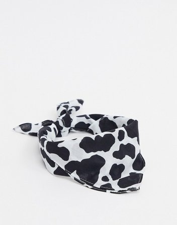 asos cow print headscarf