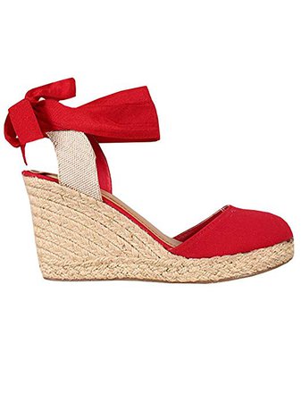 Amazon.com | BBalizko Womens Espadrille Wedges Tie up Sandals Platform Ankle Strap Braided Sandals Shoes | Platforms & Wedges