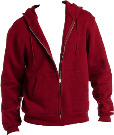 red zip up jacket