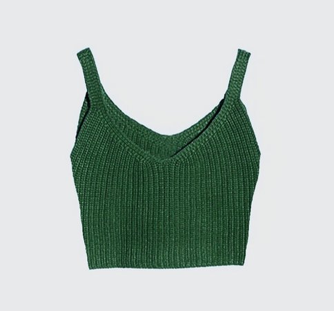 green knit tank