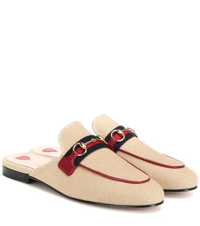 Princetown Canvas Slippers - Gucci | Mytheresa