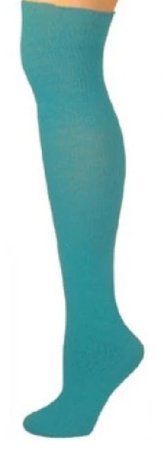 turquoise teal blue knee high socks