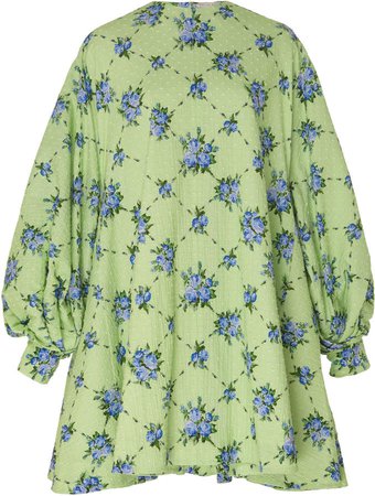 Emilia Wickstead Floral-Print Cotton-Blend Dress Size: 8