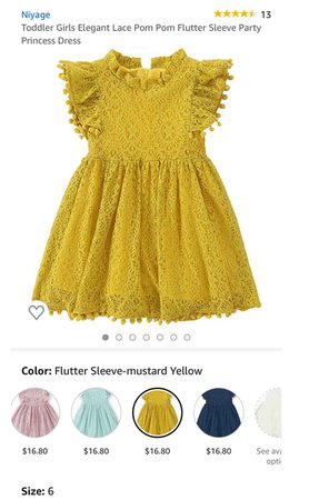 girls mustard lace dress