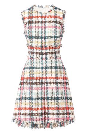 Женское разноцветное хлопковое платье OSCAR DE LA RENTA — купить за 175000 руб. в интернет-магазине ЦУМ, арт. 20SN281PTD