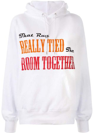 oversized slogan print hoodie