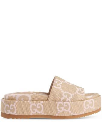Gucci Maxi GG Platform Slide Sandals - Farfetch