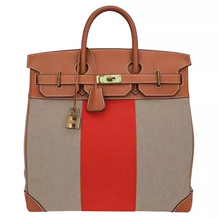 Hermes Haut a Courroies HAC 40 Flag Limited Edition Birkin Bag For Sale at 1stDibs | hac40, hermes hac