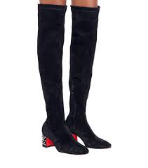 christian louboutin study stretch 55 spiked suede over-the-knee boots - Google Search