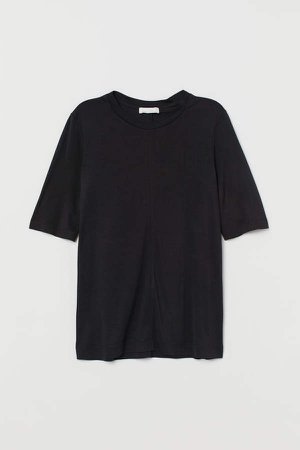 Silk Jersey T-shirt - Black