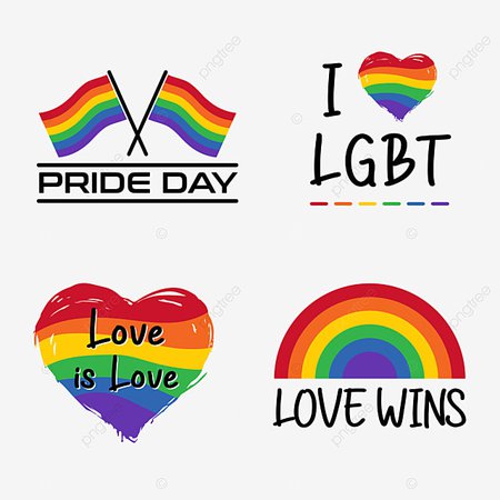 World Pride Day Stickers Lgbt Gay Rainbow Flag Heart Flag Labels, Rainbow Clipart, Valentine, Icon PNG and Vector with Transparent Background for Free Download