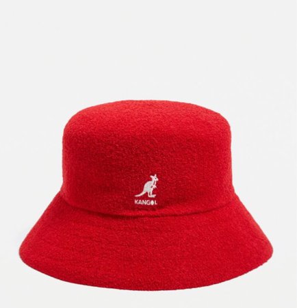 red kangol bermuda bucket hat