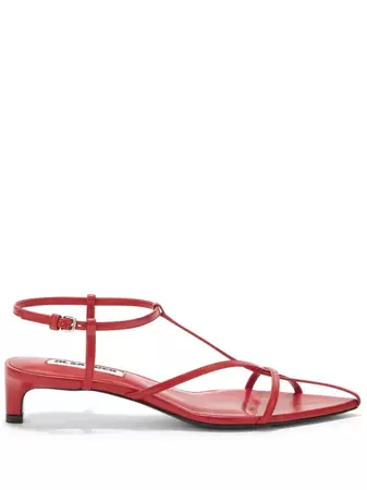 Jil Sander Pointed open-toe Leather Sandals - Farfetch