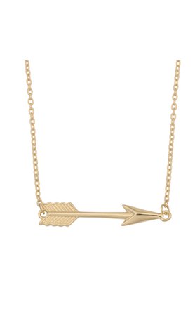 gold arrow bar necklace