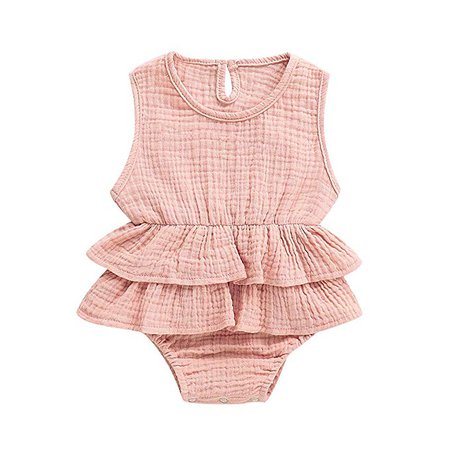Amazon.com: Baby Girls Clothes Ruffles Collar Romper Bodysuit Jumpsuit Outfits Summer Clothes for Infant Toddler Girl (Pink#2, 6-12 Months): Clothing