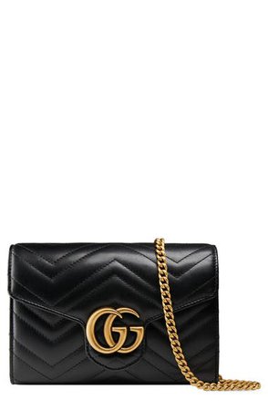 Gucci GG Matelassé Leather Wallet on a Chain | Nordstrom