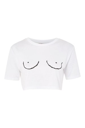 'Boob' Crop Tee by Never Fully Dressed