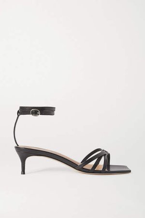 Kaia Leather Sandals - Black
