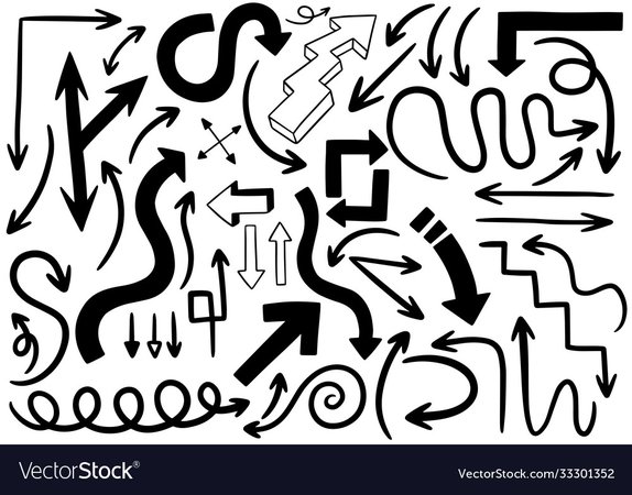 Hand drawn doodle design elements drawn Royalty Free Vector