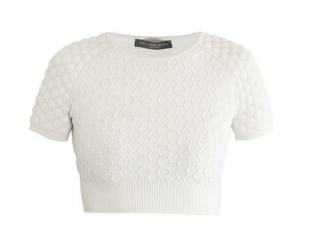 Caroline Stanbury's White Cropped Sweater | Big Blonde Hair