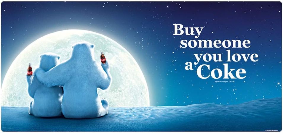 Amazon.com: Buy Someone You Love a Coke Moonlight Polar Bears Decal 24 x 11 : Tools & Home Improvement